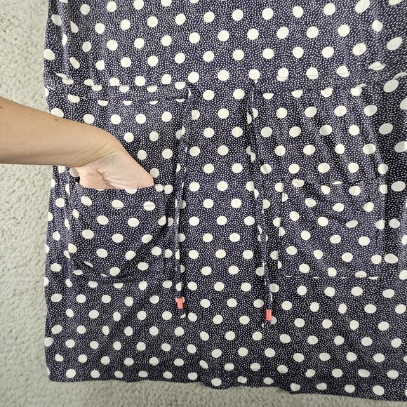 Boden Dress Size M Blue Polkadot Tassel Pockets Beachy Coastal Vacation‎ Resort - Picture 5 of 14